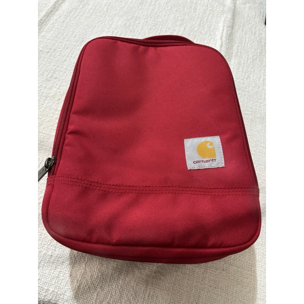 Carhartt Red Insulated Lunch Cooler CB0581 Zip‎ Bag With Carrying Handle NEW